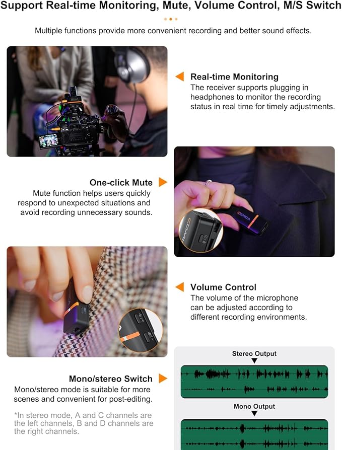comica Vimo Q Four-Channel Mini Wireless Lavalier Microphone System - Image 7