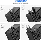 120W Universal Travel Adapter, GaN III International Power Adapter, 4 USB-C 1 - Image 4