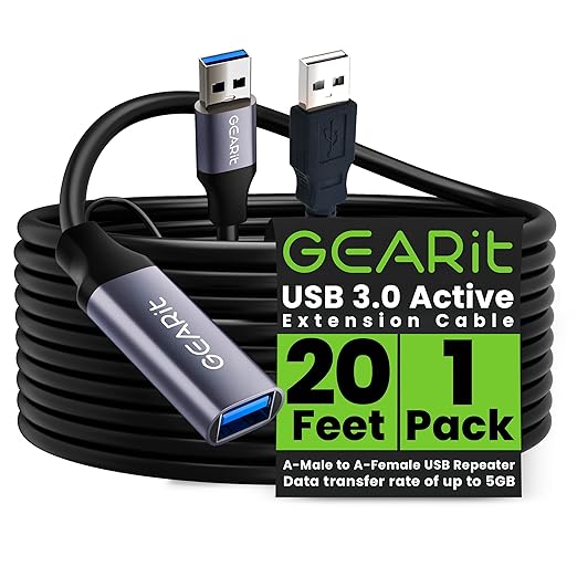 GEARit USB 3.0 Active Extension Cable A-Male to A-Female USB Repeater by GEARit
