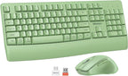 MEETION Green Wireless Keyboard and Mouse, Full-Sized Cordless Keyboard by MEETION