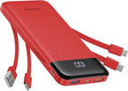 Charmast Portable Charger with Built in Cables, Power Bank with Cords Wires by Charmast