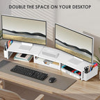 OPNICE Desk Organizers and Accessories, Dual Monitor Stand Riser - Image 4