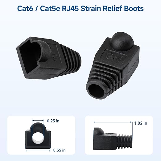 Cable Matters 200-Pack Cat6 / Cat5e RJ45 Strain Relief Boots, RJ45 Boot - Image 2