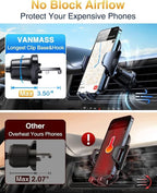 VANMASS Car Phone Holder Mount 2024 Upgraded Car Vent Phone Mount Clip - Image 5