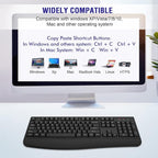 Wireless Keyboard, 2.4G Full-Sized Ergonomic Wireless Computer Keyboard - Image 7