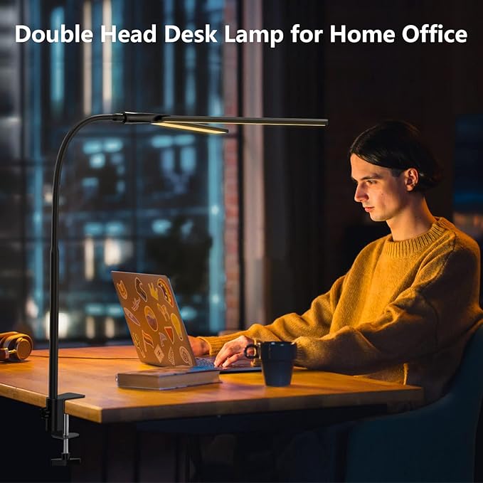 EppieBasic LED Desk lamp, Double Head Architect Desk Lamps - Image 7