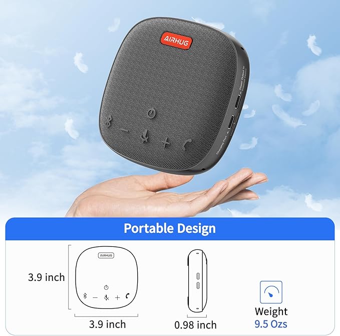AIRHUG Conference Speaker and Microphone, Advanced Noise Reduction, USB-C Plug - Image 4