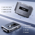Unitek USB C to SATA 6Gbps IDE Adapter External Hard Drive Converter Kit - Image 3