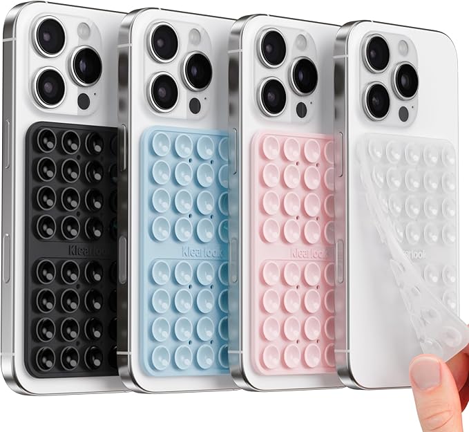 Klearlook 4Pack Silicone Suction Cup Phone Case Mount Double Sided, Sticky by KlearlookMaximizedClarity