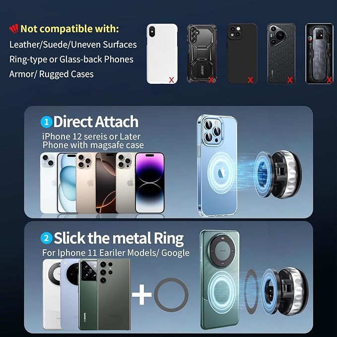 Vacuum Suction Magnetic Phone Holder, 2025 Upgraded Foldable Retractable - Image 8