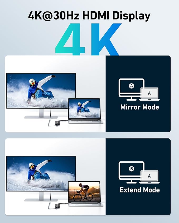 Acer USB C Hub, 7 in 1 USB C to HDMI Dock, 2 USB 3.1 GEN1 and 5Gbps Type-C Data - Image 5