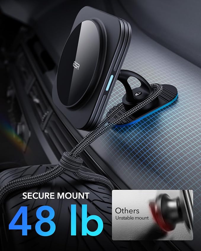 ESR for MagSafe Car Mount Charger, 15W Magnetic Wireless Car Charger, Compatible - Image 7