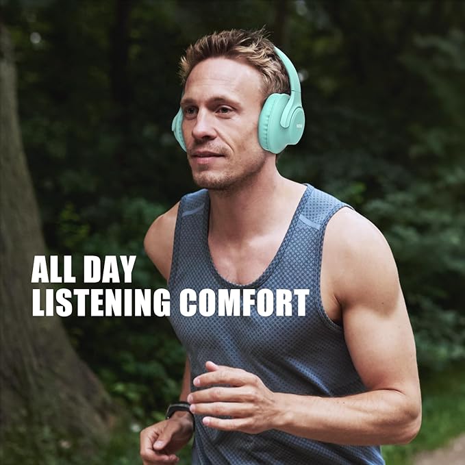 KVIDIO Bluetooth Headphones Over Ear, 65 Hours Playtime Wireless Headphones - Image 7