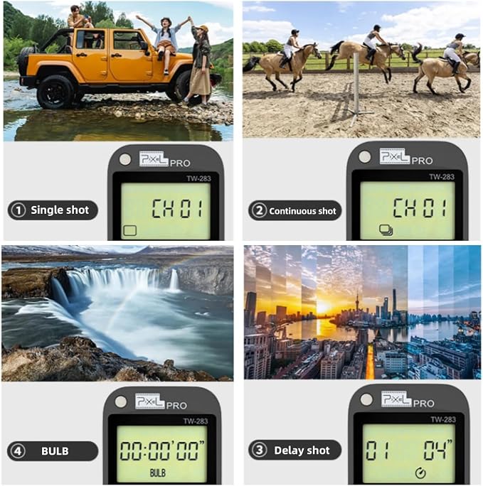 Pixel LCD Wireless Shutter Release Remote Control TW283-DC0 Compatible - Image 4