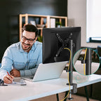 WALI Single Monitor Mount for 1 Computer Screen up to 42 inch, Fully Adjustable - Image 7