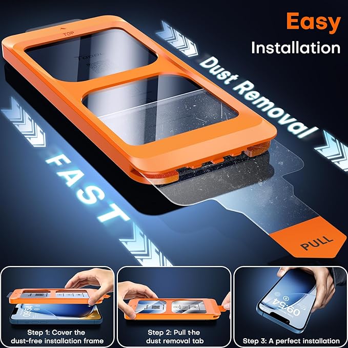 TOCOL for iPhone 13 mini Screen Protector 9H Hardness Military Grade - Image 3