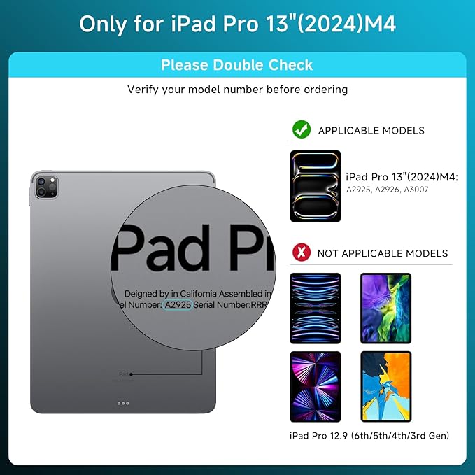 Transparent Case with Keyboard for 2024 iPad Pro 13 inch, iPad Pro 13, 7-Color - Image 2