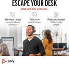 Poly Voyager 4320 UC Wireless Headset & Charge Stand - Image 4