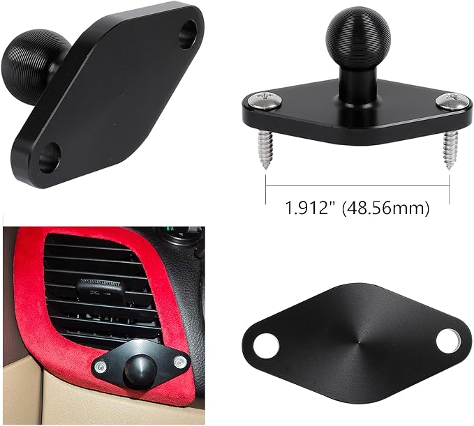 Car Phone Holder Mount for AMPS Standard Diamond Base ，Aluminum 360° Rotation - Image 5