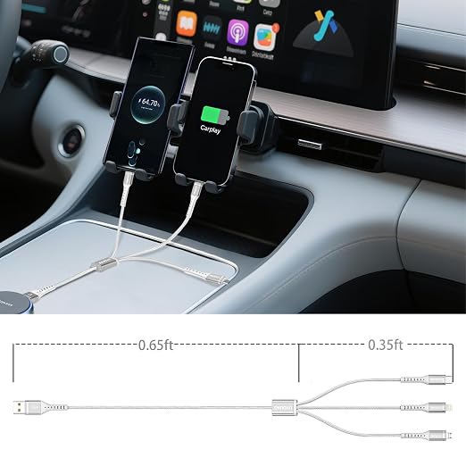 Short Multi Charging Cable 1FT 2Pack 3 in 1 Charger Cord Braided Universal - Image 7