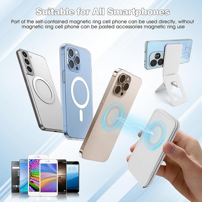 Phone Stand, Foldable Magnetic Phone Tripod, Angle Adjustment & Strong Magnets - Image 3