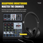 Mini audio audio mixers DJ mixer Sound Board Console System, 4 Channel 48V - Image 7