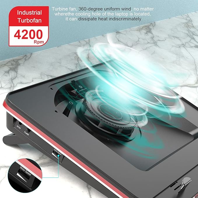 IETS GT500 Powerful Turbo-Fan Laptop Cooling Pad - Image 2