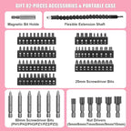 Enertwist Electric Screwdriver, 8V Max 10Nm Pink Cordless Screwdriver - Image 8