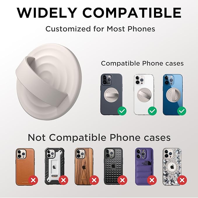 Magnetic Phone Ring Grip Holder, Silicone Finger Loop Grip, Compatible - Image 7