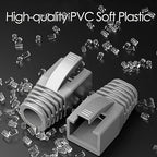 50-Pack RJ45 Boot Cover, Cat6A Cat7 Ethernet Network Cable Strain Relief Boot - Image 3