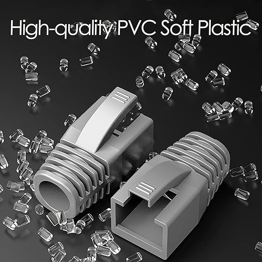 100Pack RJ45 Boot Cover, Cat5 Cat6 Cat6A Ethernet Network Cable Strain Relief - Image 3