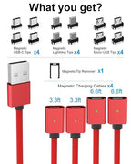 Magnetic Charging Cable 3A Fast Charging 3 in 1 Magnetic Phone Charger - Image 6