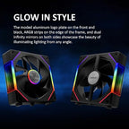 GAMDIAS 120mm ARGB PWM Case Fan, 2 Blades in 1 Fan Pack, Sync - Image 4