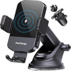 Wireless Car Charger, 15W Fast Charging Auto Clamping Phone Holders by CHGeek