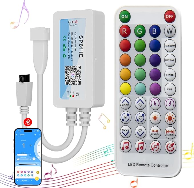 PAUTIX Bluetooth Music Pixel LED Smart Controller SP611E, by PAUTIX
