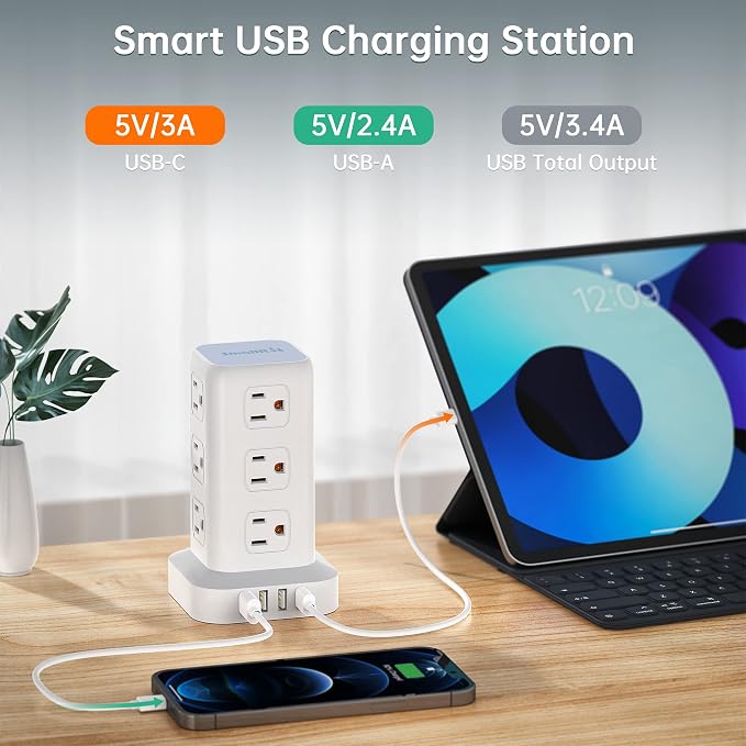 Tower Surge Protector Power Strip - Image 2