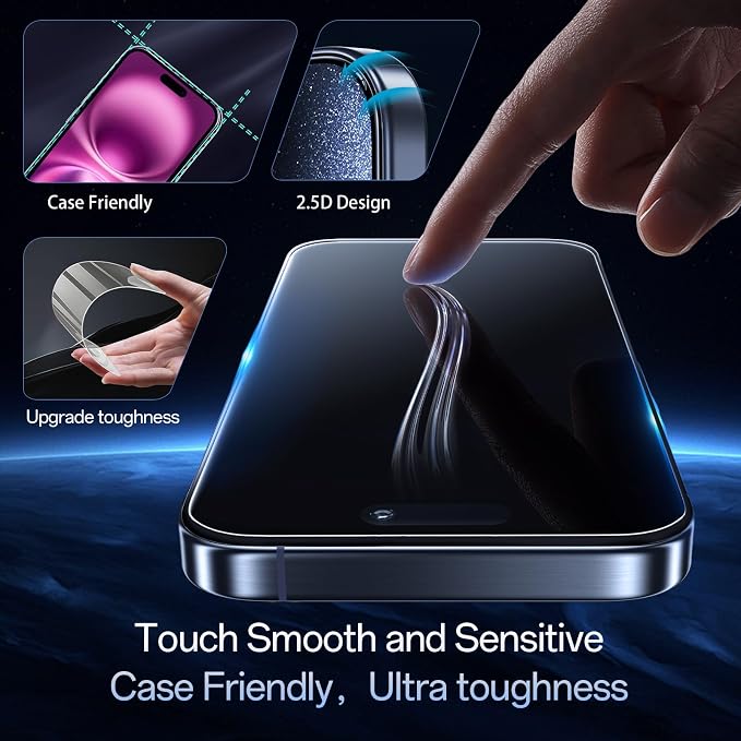 Screen Protector for iPhone 16 Plus&15 Plus, 3RD Colorless Anti-Blue Light - Image 6