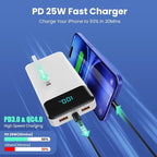 Portable Charger 40800mAh with 3 Built-in Cables, PD 25W USB C in&Out Power - Image 3