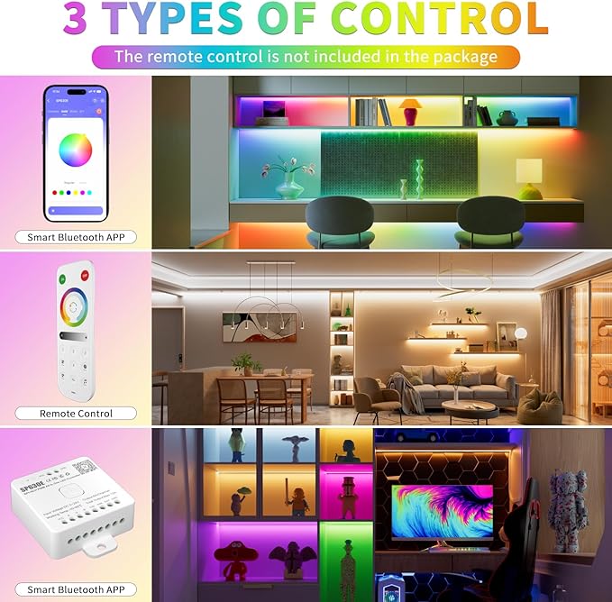 PAUTIX 12-in-1 Bluetooth LED Music Controller Addressable SP630E, Full Color - Image 3