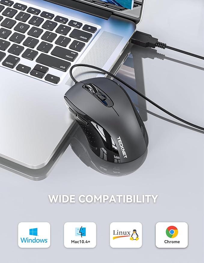 TECKNET Computer Wired Mouse, USB Mice - Image 5