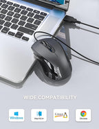 TECKNET Computer Wired Mouse, USB Mice - Image 5