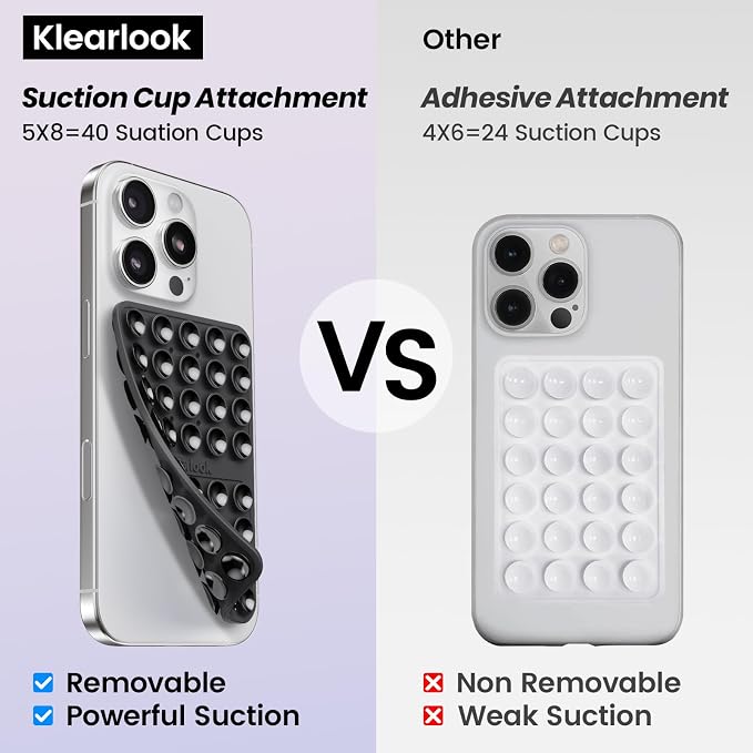 Klearlook 4Pack Silicone Suction Cup Phone Case Mount Double Sided, Sticky - Image 2