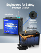 DC HOUSE 12V 165Ah LiFePO4 Lithium Battery, Safer Metal Case, 12V Lithium - Image 2