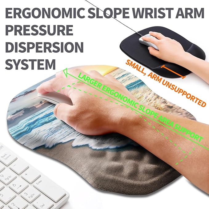 Ergonomic Slope Mouse Pad Wrist Support, Wrist Rest Mousepad - Image 2