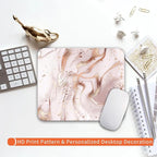 Square Mouse Pad Rose Gold Marble, Personalized Premium-Textured Custom Mouse - Image 6