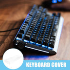 DOITOOL Clear Acrylic Keyboard Cover Protector -Cat, Desktop Keyboard Protector - Image 7
