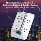 3-Sided Outlet Extender with Night Light - Image 5