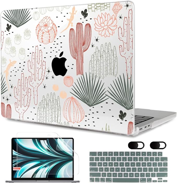 MEEgoodo Case for MacBook Air M4/M3/M2 13.6 inch 2025 2024 2022, Fit Model by MEEgoodo