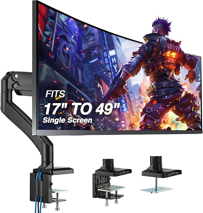 AVLT Single 17"-49" Super Ultrawide Monitor Arm by AVLT-USA
