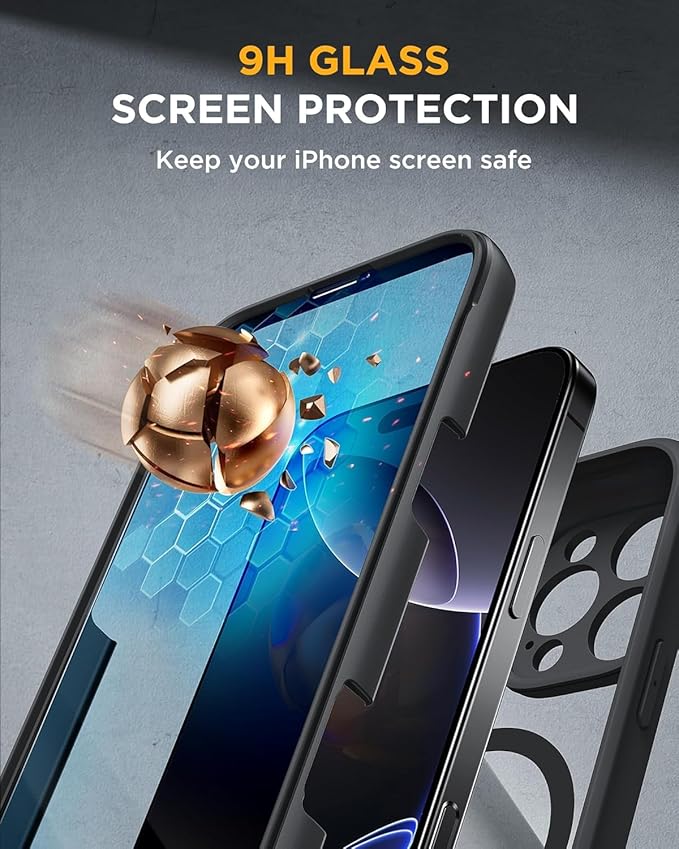 Miracase Magnetic for iPhone 16 Pro Case Full-Body Phone - Image 3
